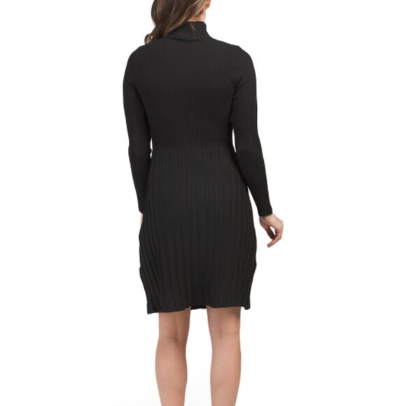 NANETTE LEPORE Pleated Skirt Knit Sweater Dress - Picture 2 of 2